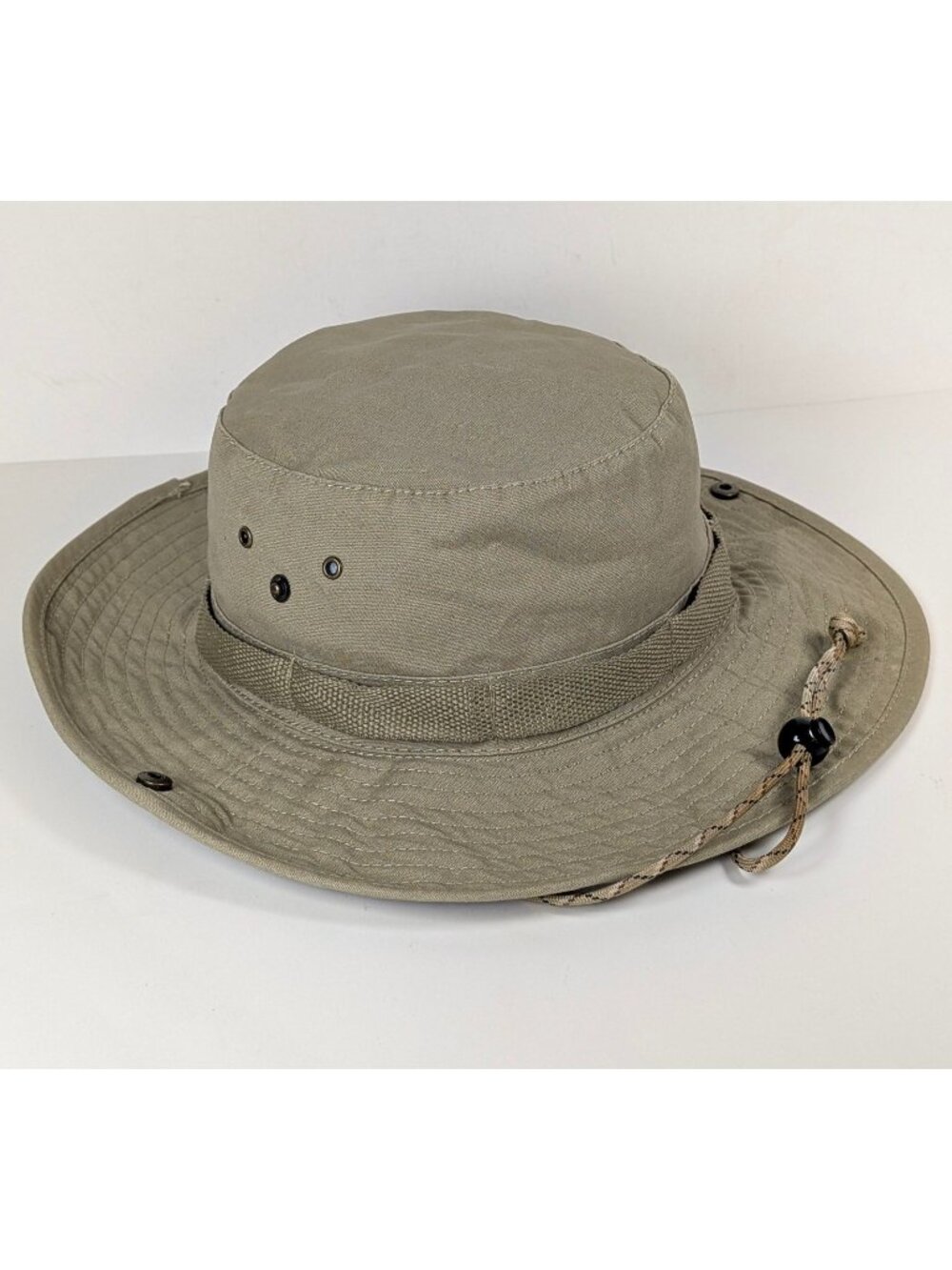 Swiss Tech Hat Boonie Strap Back S-M Khaki Beige Performance Outdoor Hiking Cap